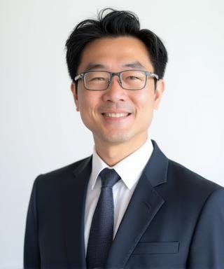 佐藤健治のプロフェッショナルな顔写真。